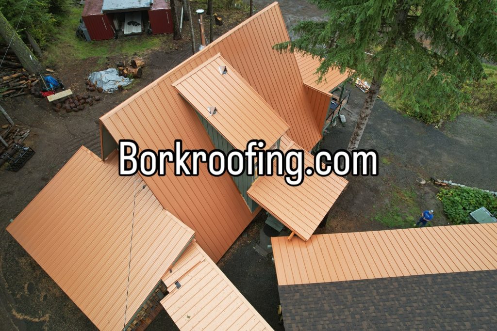 New standing seam metal roof on a 1964 cabin in Donnelly, Idaho